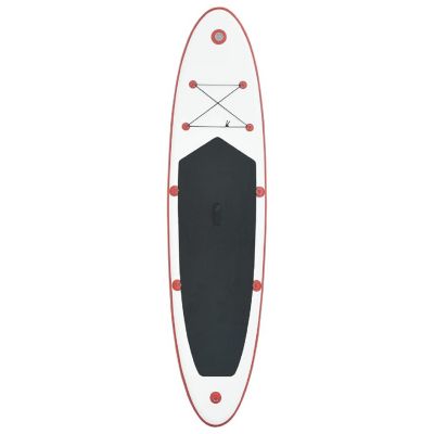 vidaXL Inflatable Stand Up Paddleboard Set Red and White Image 3