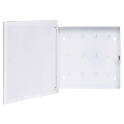 vidaXL Key Box with Magnetic Board White 13.8"x13.8"x2.2" Image 1