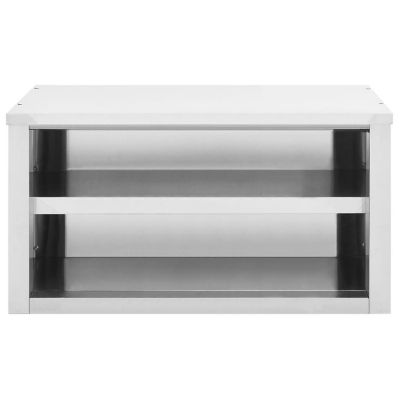 vidaXL Kitchen Wall Cabinet 35.4"x16"x20" Stainless Steel Image 1