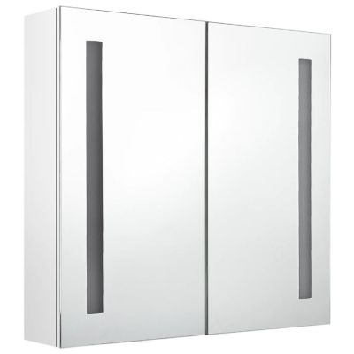 vidaXL LED Bathroom Mirror Cabinet Shining White 24.4"x5.5"x23.6" Image 3