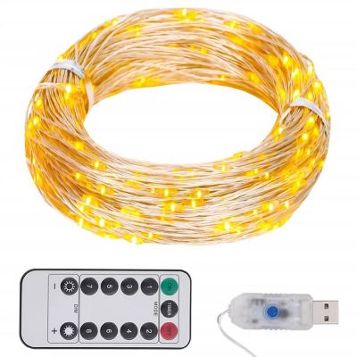 vidaXL LED String with 150 LEDs Warm White 49.2' Image 1