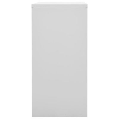 vidaXL Locker Cabinet Light Gray and Green 35.4"x17.7"x36.4" Steel Storage Cabinet Furniture Image 3