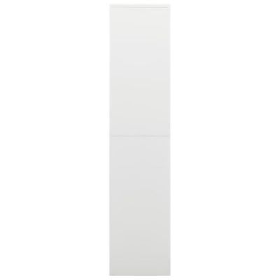 vidaXL Locker Cabinet White 35.4"x15.7"x70.9" Steel Image 3