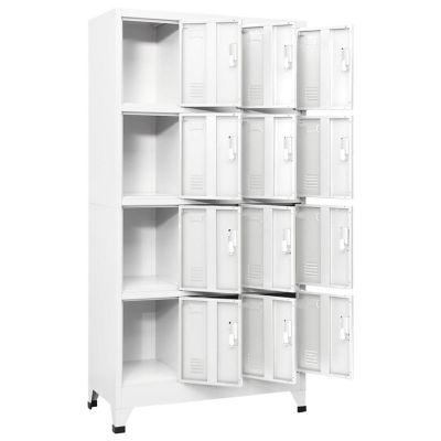 vidaXL Locker Cabinet with 12 Compartments 35.4"x17.7"x70.9" Image 3