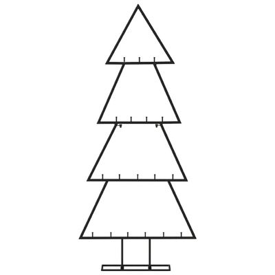vidaXL Metal Christmas Tree for Decoration Black 35.4" Image 2