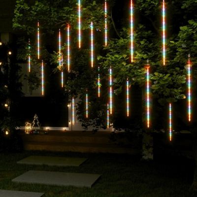 vidaXL Meteor Lights 20 pcs 2 ft Colorful 720 LEDs Indoor Outdoor Image 1