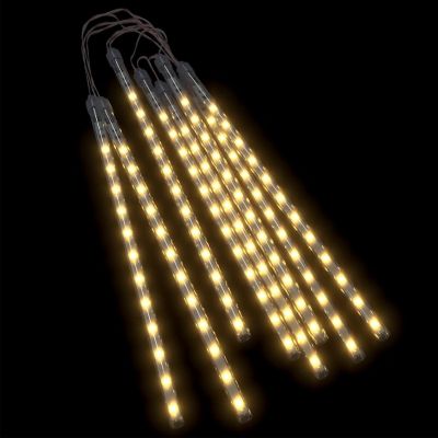 vidaXL Meteor Lights 8 pcs 1 ft Warm White 192 LEDs Indoor Outdoor Image 1
