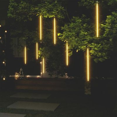 vidaXL Meteor Lights 8 pcs 2 ft Warm White 288 LEDs Indoor Outdoor Image 1