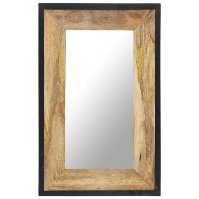 vidaXL Mirror 31.5"x19.7" Solid Mango Wood wooden mirror Image 1