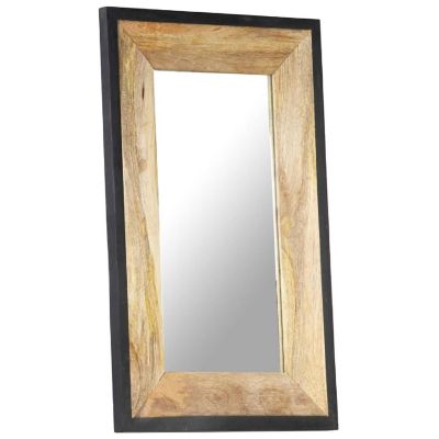 vidaXL Mirror 31.5"x19.7" Solid Mango Wood wooden mirror Image 2