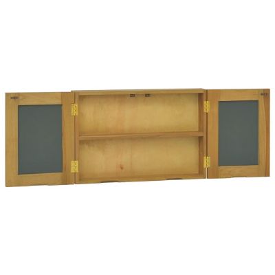 vidaXL Mirror Cabinet 23.6"x3.9"x15.7" Solid Wood Teak Image 3