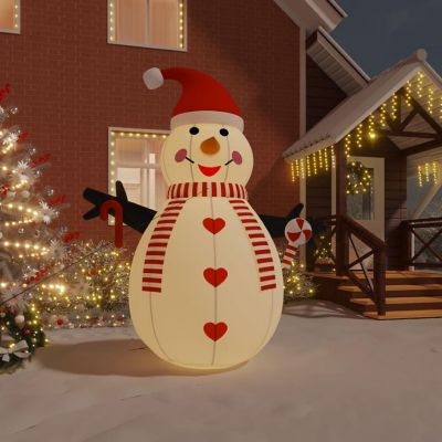 vidaXL Multicolor Inflatable Snowman with LED Lights Image 1