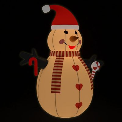 vidaXL Multicolor Inflatable Snowman with LED Lights Image 2