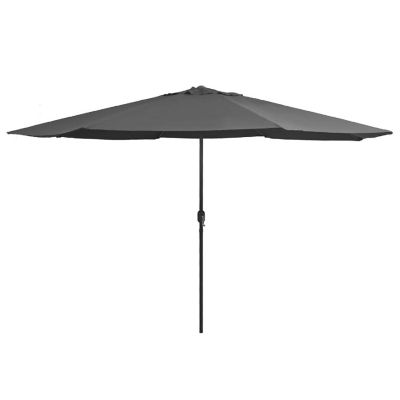 vidaXL Outdoor Parasol with Metal Pole 157.5" Anthracite Image 1