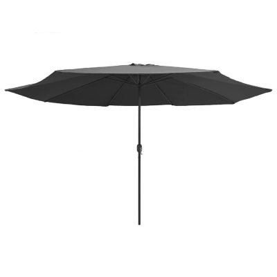 vidaXL Outdoor Parasol with Metal Pole 157.5" Anthracite Image 2