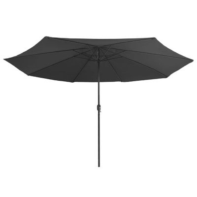 vidaXL Outdoor Parasol with Metal Pole 157.5" Anthracite Image 3