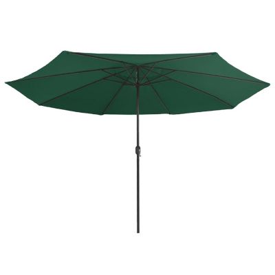 vidaXL Outdoor Parasol with Metal Pole 157.5" Green Image 3