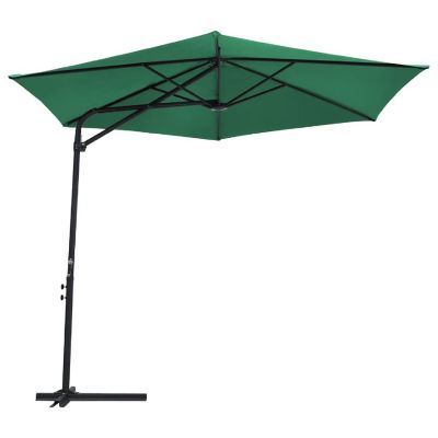 vidaXL Outdoor Parasol with Steel Pole 118.1" Green Image 2