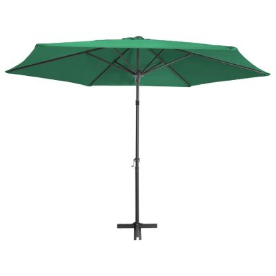 vidaXL Outdoor Parasol with Steel Pole 118.1" Green Image 3