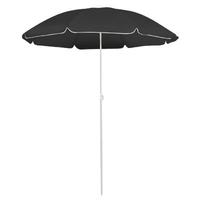 vidaXL Outdoor Parasol with Steel Pole Anthracite 70.9" beach parasol Image 1