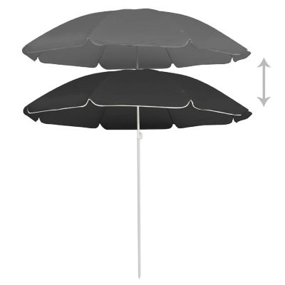 vidaXL Outdoor Parasol with Steel Pole Anthracite 70.9" beach parasol Image 1