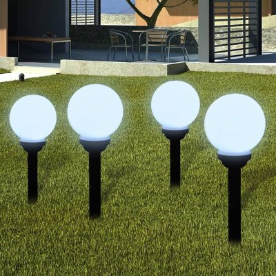 vidaXL Outdoor Pathway Lamps 8 pcs LED 5.9" with Ground Spike Image 2