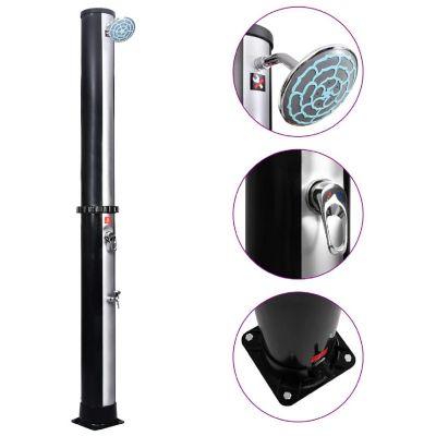 vidaXL Outdoor Solar Shower with Shower Head and Faucet 10.6 gal swimming pool shower Image 1