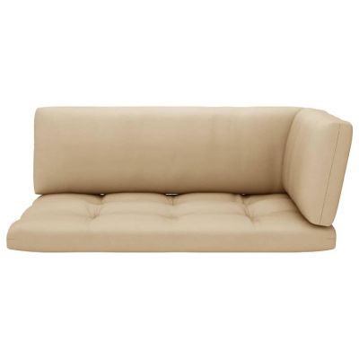 vidaXL Pallet Cushions 3 pcs Beige Fabric Image 3