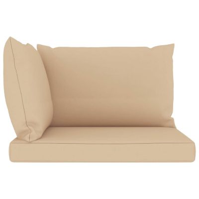 vidaXL Pallet Cushions 3 pcs Beige Oxford Fabric Image 3