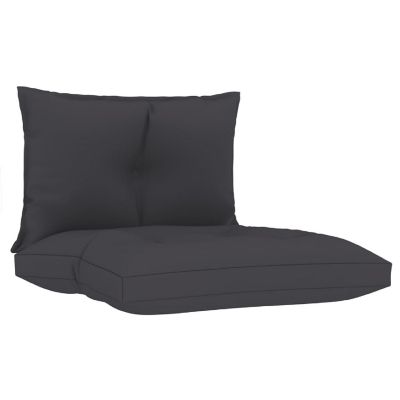 vidaXL Pallet Sofa Cushions 2 pcs Anthracite Fabric pallet sofa cushion Image 1