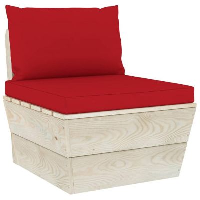 vidaXL Pallet Sofa Cushions 2 pcs Red Fabric Image 1
