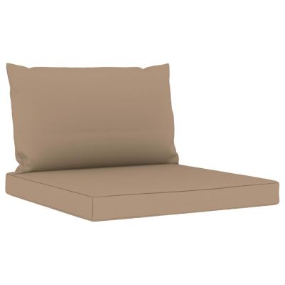 vidaXL Pallet Sofa Cushions 2 pcs Taupe Fabric Image 1