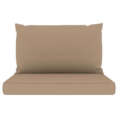 vidaXL Pallet Sofa Cushions 2 pcs Taupe Fabric Image 3