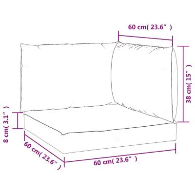 vidaXL Pallet Sofa Cushions 3 pcs Anthracite Fabric Image 3