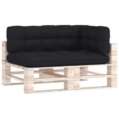 vidaXL Pallet Sofa Cushions 3 pcs Black Image 1