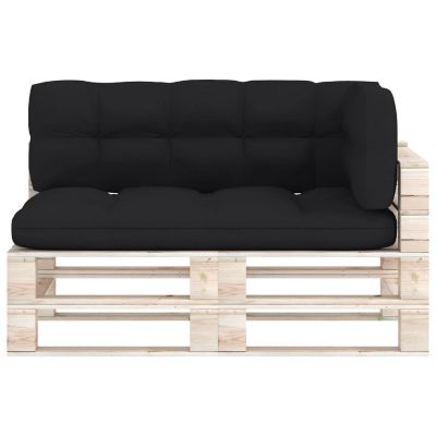 vidaXL Pallet Sofa Cushions 3 pcs Black Image 3