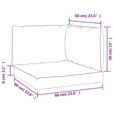 vidaXL Pallet Sofa Cushions 3 pcs Green Fabric Image 3