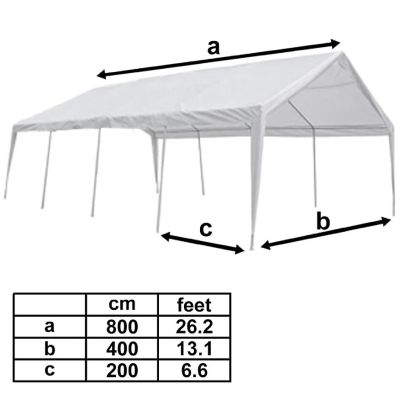 vidaXL Party Tent/Marquee White 26.2'x13.1' Image 3