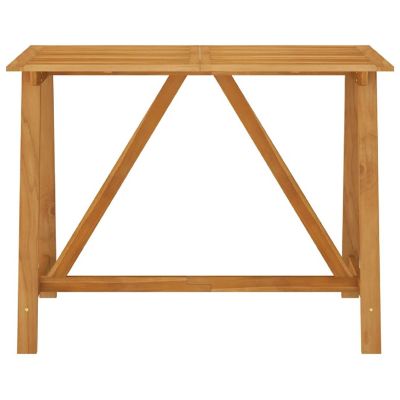 vidaXL Patio Bar Table 55.1"x27.6"x40.9" Solid Acacia Wood Image 2