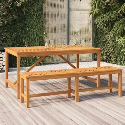 vidaXL Patio Bench 59.1" Solid Wood Acacia Image 1