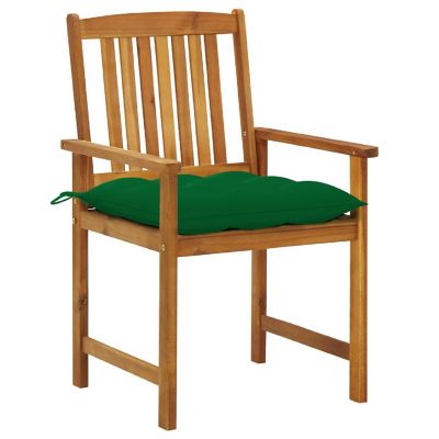 vidaXL Patio Camping Chairs with Cushions 4 pcs Solid Acacia Wood Image 2