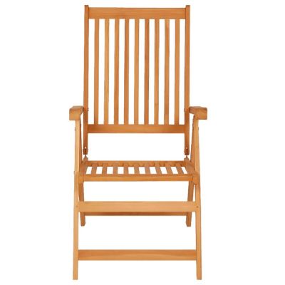 vidaXL Patio Chairs 2 pcs with Green Cushions Solid Teak Wood Image 3