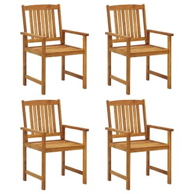vidaXL Patio Chairs 4 pcs Solid Acacia Wood Image 1
