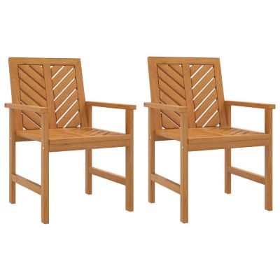 vidaXL Patio Dining Chairs 2 pcs Solid Wood Acacia Image 1