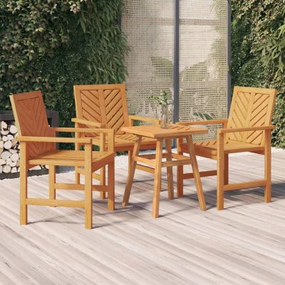 vidaXL Patio Dining Chairs 3 pcs Solid Wood Acacia Image 1