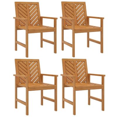 vidaXL Patio Dining Chairs 4 pcs Solid Wood Acacia Image 1