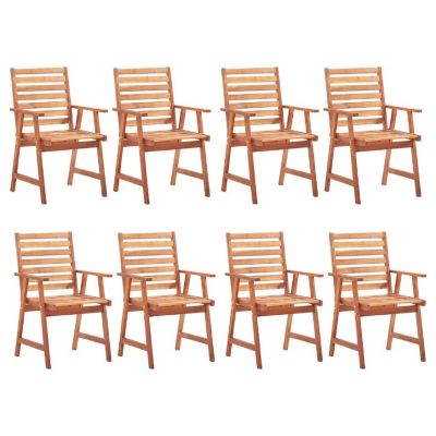 vidaXL Patio Dining Chairs 8 pcs Solid Acacia Wood Image 1
