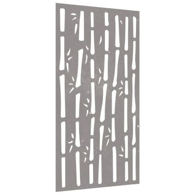 vidaXL Patio Wall Decoration 41.3"x21.7" Corten Steel Bamboo Design Image 2