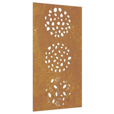 vidaXL Patio Wall Decoration 41.3"x21.7" Corten Steel Leaf Design Image 1