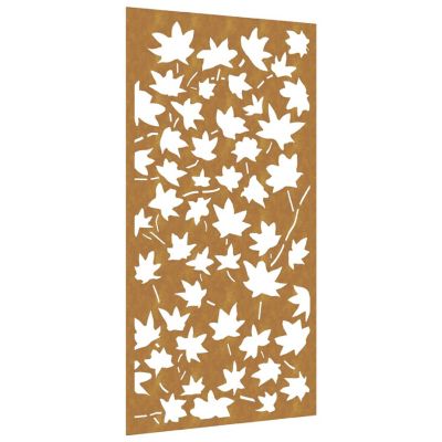 vidaXL Patio Wall Decoration 41.3"x21.7" Corten Steel Maple Leaf Design Image 1